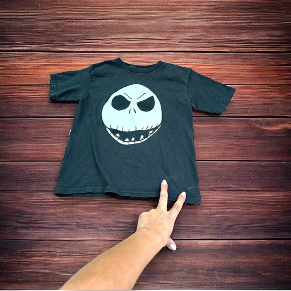 Disney Nightmare Before Christmas Jack Skellington Face T-Shirt Child's Size 6/7 - Picture 10 of 11